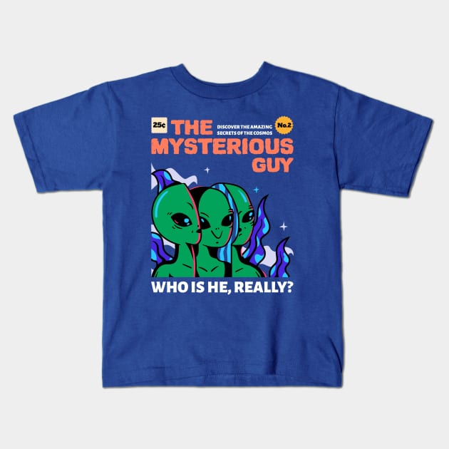 The Mysterious Guy Alien Kids T-Shirt by M n' Emz Studio